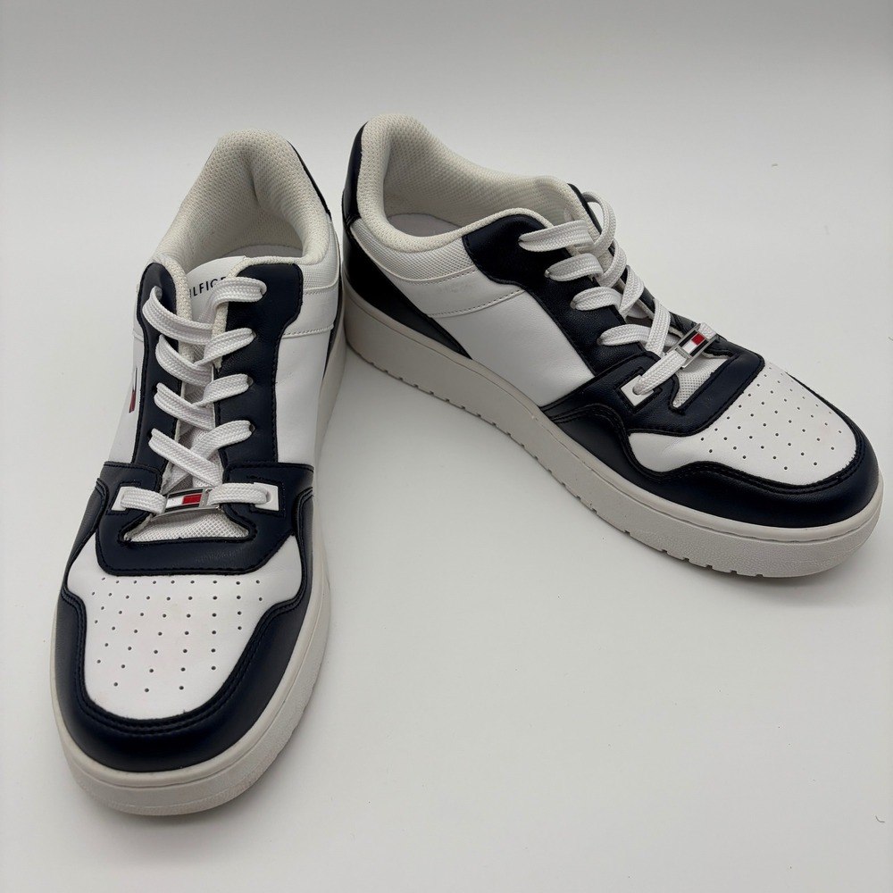 Tommy Hilfiger Twigye Womens Sneakers Navy Blue White Platform Lace Up 8.5M